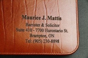 Leather laser engraving